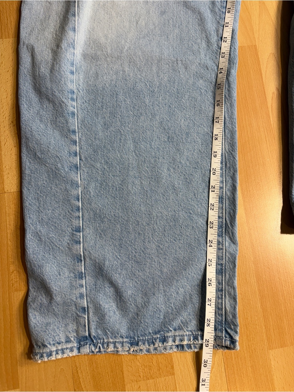 MOTHER Superior The Full Pipe Flood in Back Pedal Bowed Barrel Leg Jeans 33 - Picture 16 of 16